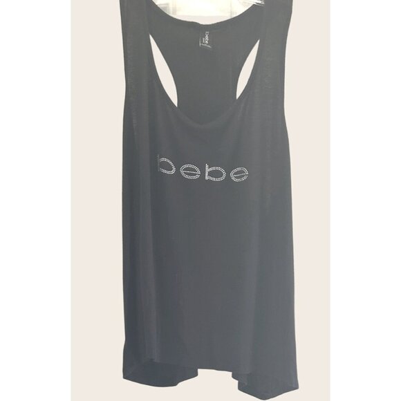 Bebe Logo Women’s Summer Tank Top Black Size 3X - Picture 1 of 8